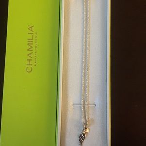 Genuine Chamilia Adjustable Chain and Angel Charm